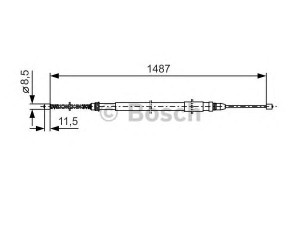 BOSCH 1 987 477 280 trosas, stovėjimo stabdys 
 Stabdžių sistema -> Valdymo svirtys/trosai