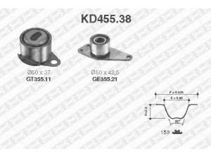 SNR KD455.38 paskirstymo diržo komplektas 
 Techninės priežiūros dalys -> Papildomas remontas
7700726440, 7701471864, 8200051091