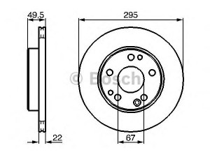 BOSCH 0 986 478 525 stabdžių diskas 
 Stabdžių sistema -> Diskinis stabdys -> Stabdžių diskas
124 421 15 12, A 124 421 15 12