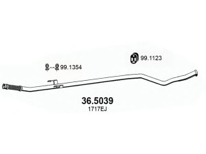 ASSO 36.5039 išleidimo kolektorius 
 Išmetimo sistema -> Išmetimo vamzdžiai
1717EJ