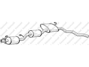 BOSAL 288-929 vidurinis duslintuvas 
 Išmetimo sistema -> Duslintuvas
5024534, 5029773, 6519925