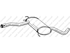 BOSAL 278-733 vidurinis duslintuvas 
 Išmetimo sistema -> Duslintuvas
77.00.414.797, 77.00.829.085, 77.00.847.156