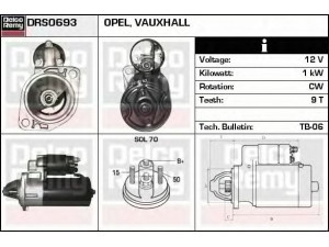DELCO REMY DRS0693 starteris 
 Elektros įranga -> Starterio sistema -> Starteris
