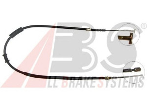 A.B.S. K10568 trosas, stovėjimo stabdys 
 Stabdžių sistema -> Valdymo svirtys/trosai
7615338
