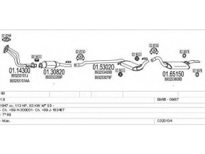 MTS C020134000499 išmetimo sistema 
 Išmetimo sistema -> Išmetimo sistema, visa