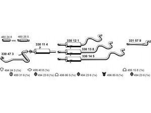 ERNST 030368 išmetimo sistema 
 Išmetimo sistema -> Išmetimo sistema, visa