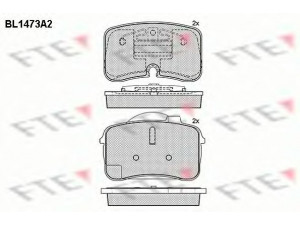FTE BL1473A2 stabdžių trinkelių rinkinys, diskinis stabdys 
 Techninės priežiūros dalys -> Papildomas remontas
441 615 115 E, 441 615 116 E, 441 698 151