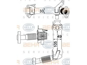 HELLA 8ME 376 750-761 aušintuvas, išmetamųjų dujų recirkuliacija 
 Kuro mišinio formavimas -> Išmetimo emisijos valdymas -> Išmetamųjų dujų recirkuliacija -> Radiatorius
7 794 245