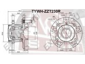 ASVA TYWH-ZZT230R rato stebulė 
 Ašies montavimas/vairavimo mechanizmas/ratai -> Rato stebulė/montavimas -> Rato stebulė
42410-20190