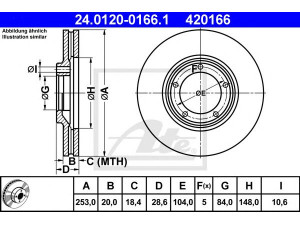 ATE 24.0120-0166.1 stabdžių diskas 
 Dviratė transporto priemonės -> Stabdžių sistema -> Stabdžių diskai / priedai
58129-44010