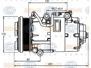 HELLA 8FK 351 113-481 kompresorius, oro kondicionierius 
 Oro kondicionavimas -> Kompresorius/dalys
1 405 865, 1 428 888, 1 445 855