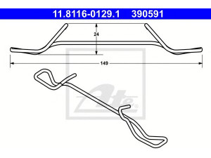 ATE 11.8116-0129.1 spyruoklė, stabdžių apkaba 
 Stabdžių sistema -> Stabdžių matuoklis -> Stabdžių dalys
4427 84, 5 42 530, 90421738, 4427 84