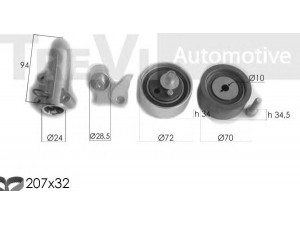 TREVI AUTOMOTIVE KD1298 paskirstymo diržo komplektas 
 Techninės priežiūros dalys -> Papildomas remontas
059109487A, 059109487B, 059109487C