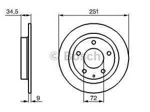 BOSCH 0 986 479 208 stabdžių diskas 
 Dviratė transporto priemonės -> Stabdžių sistema -> Stabdžių diskai / priedai
B01C-26-251A