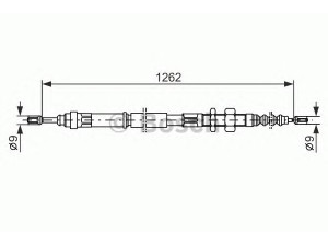 BOSCH 1 987 477 439 trosas, stovėjimo stabdys 
 Stabdžių sistema -> Valdymo svirtys/trosai
4745 G5, 4745 G5, 4745 G5