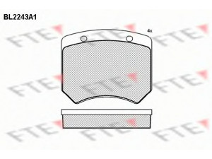 FTE BL2243A1 stabdžių trinkelių rinkinys, diskinis stabdys 
 Techninės priežiūros dalys -> Papildomas remontas
GBP90103, 90393507, 655 975 061