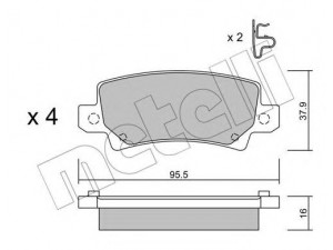 METELLI 22-0447-0 stabdžių trinkelių rinkinys, diskinis stabdys 
 Techninės priežiūros dalys -> Papildomas remontas
04466-02020, 04466-02070, 04466-02110
