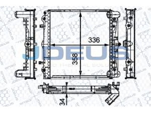 JDEUS 043M11 radiatorius, variklio aušinimas 
 Aušinimo sistema -> Radiatorius/alyvos aušintuvas -> Radiatorius/dalys
99610613151