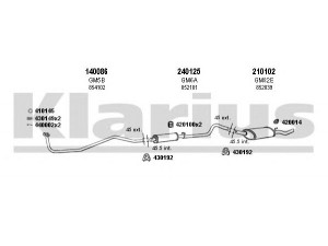 KLARIUS 390445E išmetimo sistema 
 Išmetimo sistema -> Išmetimo sistema, visa