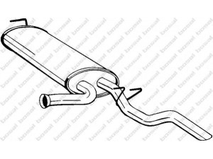 BOSAL 279-911 galinis duslintuvas 
 Išmetimo sistema -> Duslintuvas
44 03 341, 45 00 000, 45 00 127