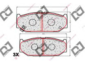 DJ PARTS BP1848 stabdžių trinkelių rinkinys, diskinis stabdys 
 Techninės priežiūros dalys -> Papildomas remontas
5581057K00, 5581063J00, 5581063J01
