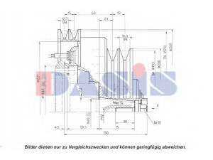 AKS DASIS 851272N magnetinė sankaba, oro kondicionieriaus kompresorius