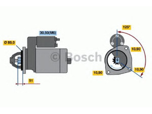 BOSCH 0 001 230 001 starteris
004 151 93 01, A 004 151 93 01