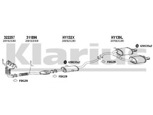 KLARIUS 450106U išmetimo sistema