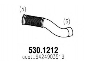 ASSO 530.1212 išleidimo kolektorius
9424903519, 9484902119