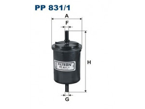 FILTRON PP831/1 kuro filtras 
 Degalų tiekimo sistema -> Kuro filtras/korpusas
156785, 156793, 1567A5, 1567C6