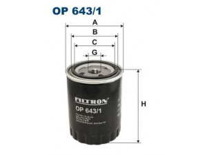 FILTRON OP643/1 alyvos filtras 
 Techninės priežiūros dalys -> Techninės priežiūros intervalai
7700749566, 7700850394, 7700865981