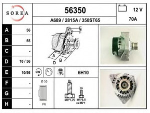 EAI 56350 kintamosios srovės generatorius 
 Elektros įranga -> Kint. sr. generatorius/dalys -> Kintamosios srovės generatorius
0081549602