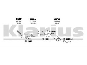 KLARIUS 330230E išmetimo sistema 
 Išmetimo sistema -> Išmetimo sistema, visa
