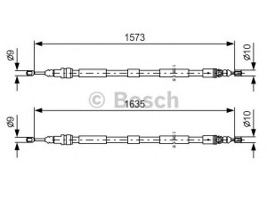 BOSCH 1 987 477 615 trosas, stovėjimo stabdys 
 Stabdžių sistema -> Valdymo svirtys/trosai
60 25 304 630, 60 25 370 467, 60 25 537 467