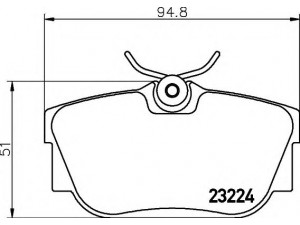 HELLA 8DB 355 018-581 stabdžių trinkelių rinkinys, diskinis stabdys
701698451, 701698451C, 7D0698451