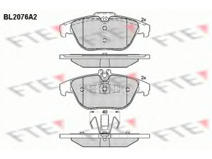 FTE BL2076A2 stabdžių trinkelių rinkinys, diskinis stabdys 
 Techninės priežiūros dalys -> Papildomas remontas
005 420 49 20, 005 420 51 20