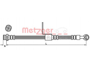 METZGER 4110661 stabdžių žarnelė 
 Stabdžių sistema -> Stabdžių žarnelės
587312C100