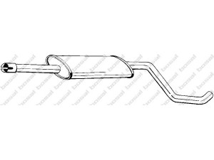 BOSAL 279-053 vidurinis duslintuvas 
 Išmetimo sistema -> Duslintuvas
3246999