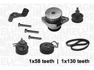 MAGNETI MARELLI 341403680002 vandens siurblio ir paskirstymo diržo komplektas 
 Aušinimo sistema -> Vandens siurblys/tarpiklis -> Vandens siurblys