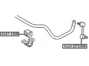 ASVA 0123-ZZT230R šarnyro stabilizatorius 
 Ašies montavimas/vairavimo mechanizmas/ratai -> Stabilizatorius/fiksatoriai -> Savaime išsilyginanti atrama
48820-24010