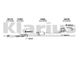 KLARIUS 500030U išmetimo sistema