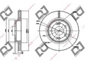DJ PARTS BD1274 stabdžių diskas 
 Stabdžių sistema -> Diskinis stabdys -> Stabdžių diskas
7701206613, 8200007121