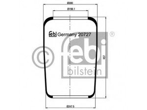 FEBI BILSTEIN 20727 dėklas, pneumatinė pakaba 
 Pakaba -> Pneumatinė pakaba
0196-043, 0638 148, 638 148, 81.43601.0056