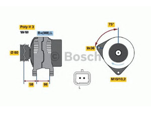 BOSCH 0 986 045 261 kintamosios srovės generatorius 
 Elektros įranga -> Kint. sr. generatorius/dalys -> Kintamosios srovės generatorius
5705 AT, A 001 TA 2291, A 001 TA 2293