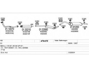MTS C020024000388 išmetimo sistema 
 Išmetimo sistema -> Išmetimo sistema, visa