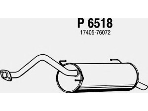 FENNO P6518 galinis duslintuvas 
 Išmetimo sistema -> Duslintuvas
17405-76072