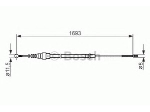 BOSCH 1 987 477 698 trosas, stovėjimo stabdys 
 Stabdžių sistema -> Valdymo svirtys/trosai
1J0 609 721 AP, 1J0 609 721 T, 1J0 609 721 AP