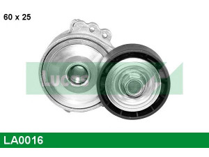 LUCAS ENGINE DRIVE LA0016 įtempiklio skriemulys, V formos rumbuotas diržas 
 Diržinė pavara -> V formos rumbuotas diržas/komplektas -> Įtempiklio skriemulys