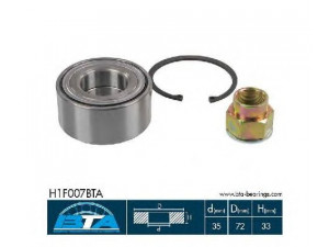 BTA H1F007BTA rato guolio komplektas 
 Ašies montavimas/vairavimo mechanizmas/ratai -> Rato stebulė/montavimas -> Rato guolis
5890990, 71714468, 71714468
