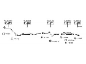 ASMET VA034150 išmetimo sistema 
 Išmetimo sistema -> Išmetimo sistema, visa